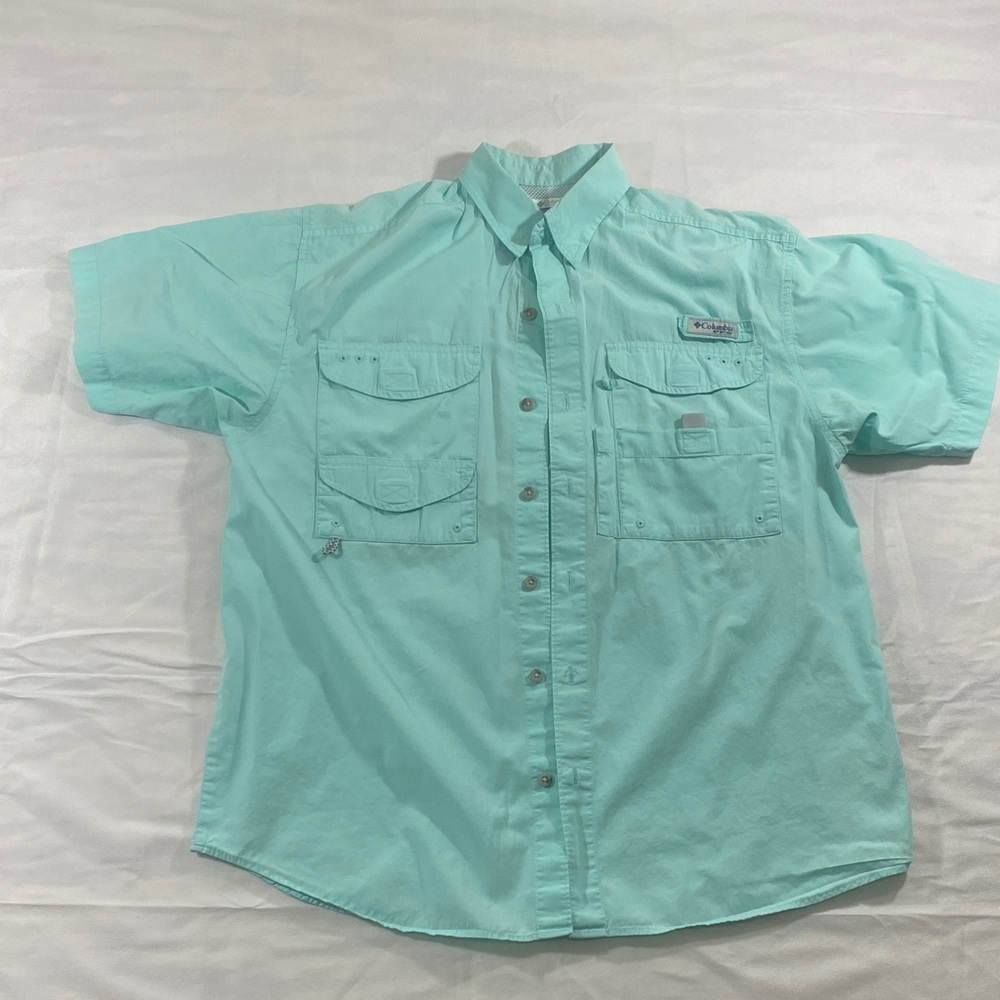 Columbia Men's Light turquoise Casual Shirt